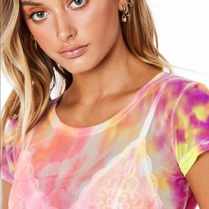 LF / Emma & Sam power mesh crop - tie dye